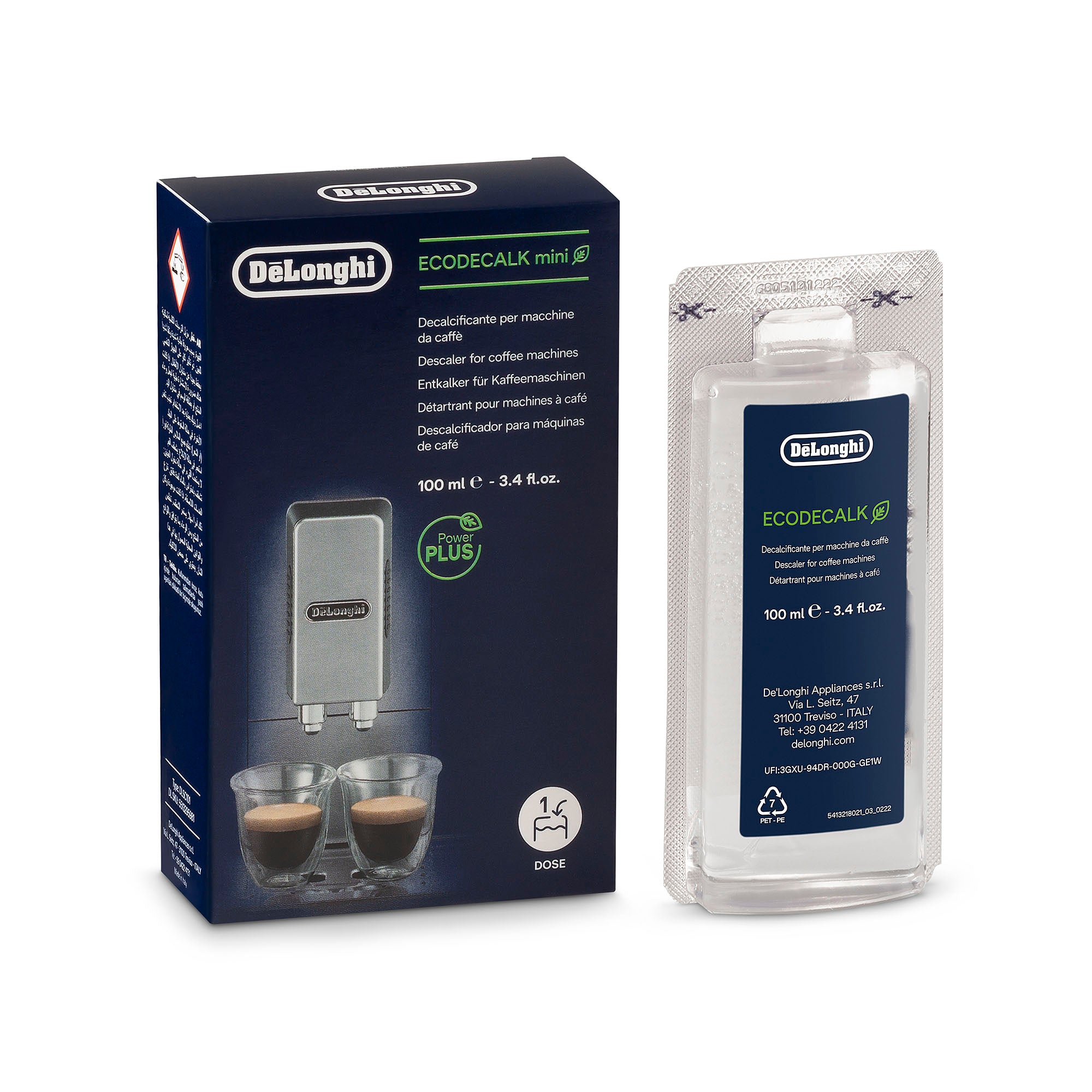 5513295981 - DELONGHI ECODECALK MINI 1 x 100 ml, descaler, limescale remover