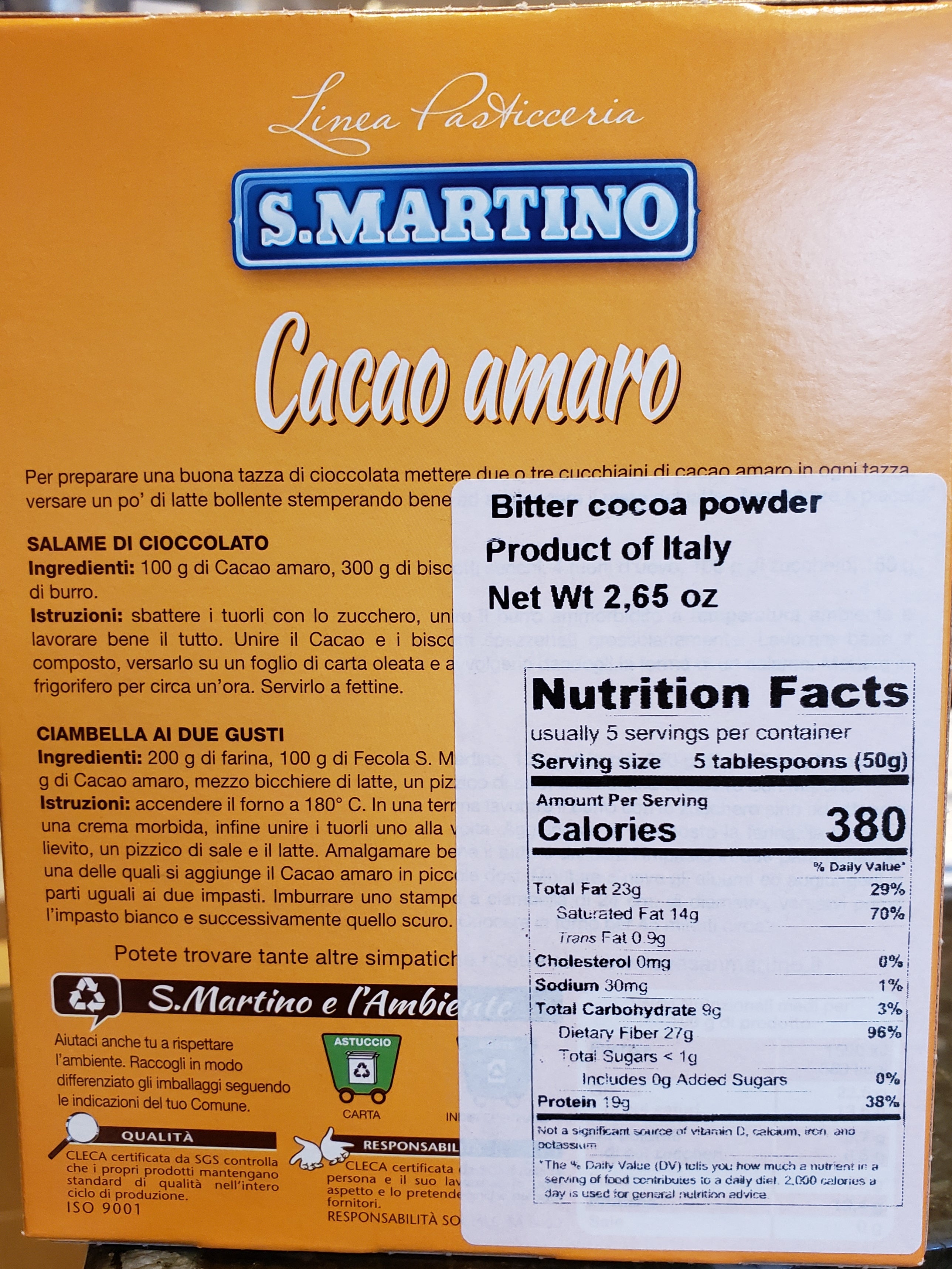 S. Martino - Cacao Amaro - 75g