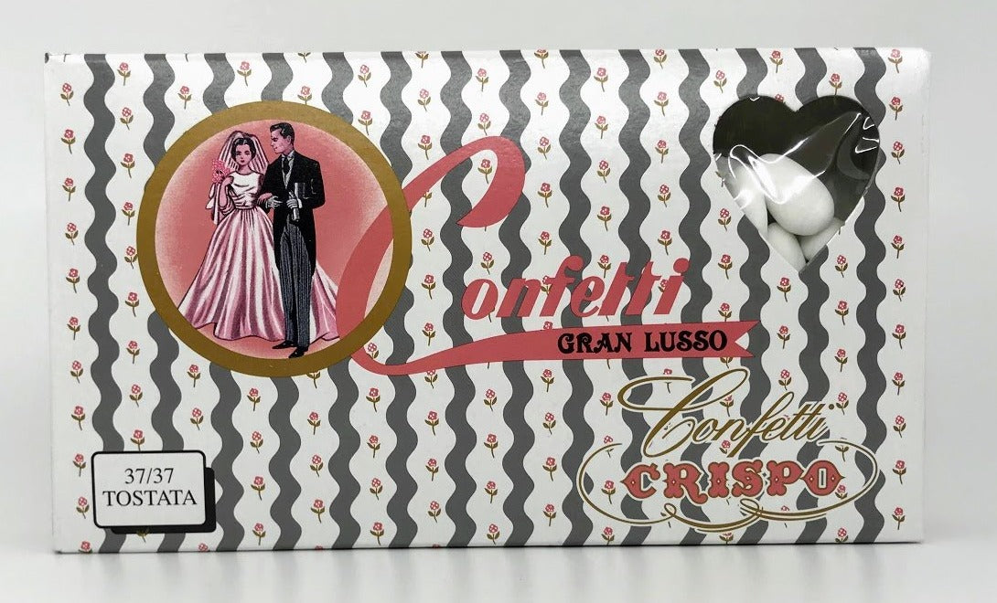 Confetti Crispo - Roasted Jordan Almonds - 2.2lbs (1 kg) (White)