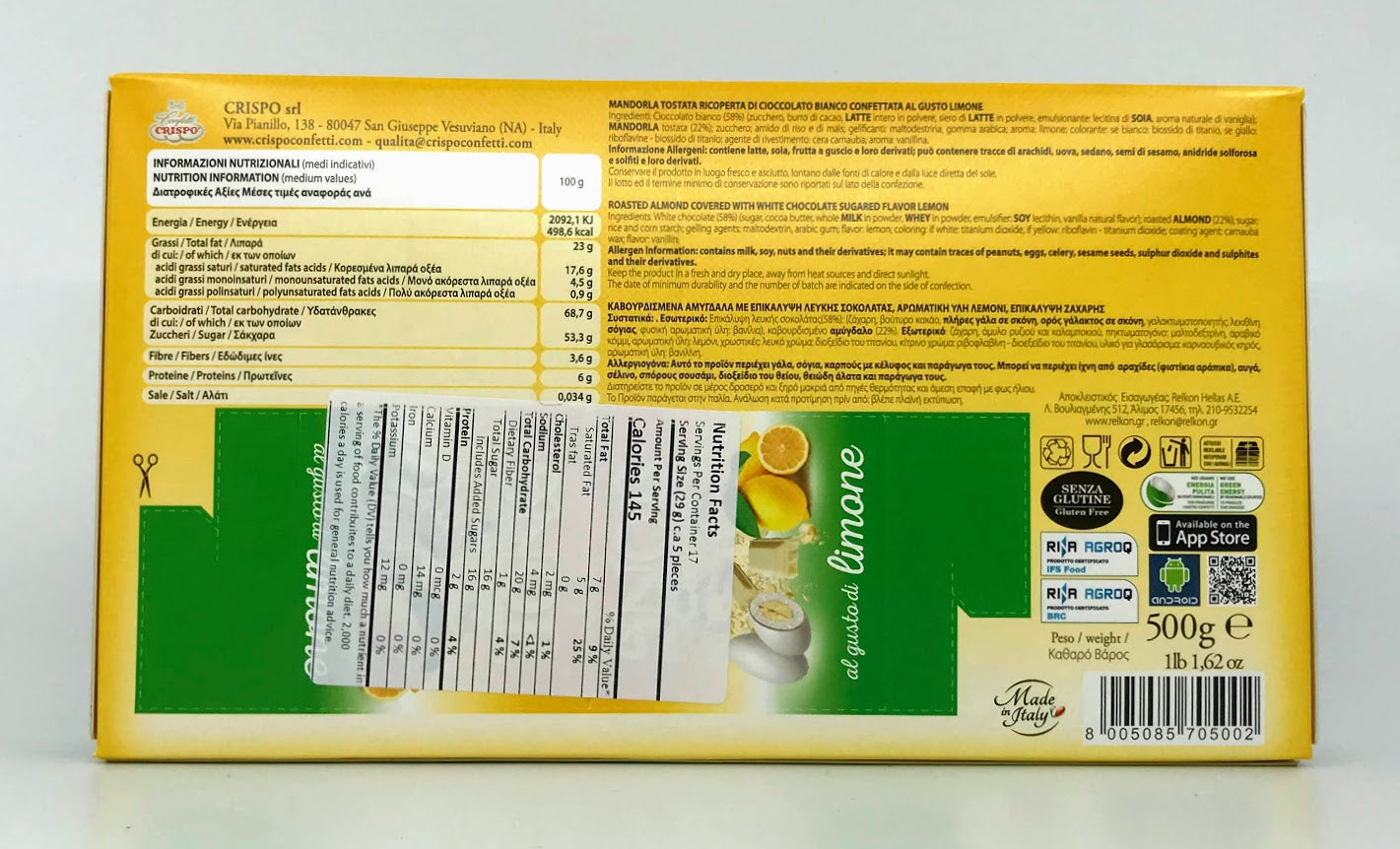Crispo - Confetti Snob  - Limone - 500g