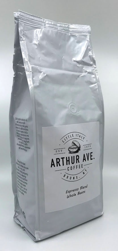 Arthur Avenue - Espresso Coffee Blend - Whole Beans - 2.2 lb Bag (1000g) (BEST BY DATE JULY 2025)