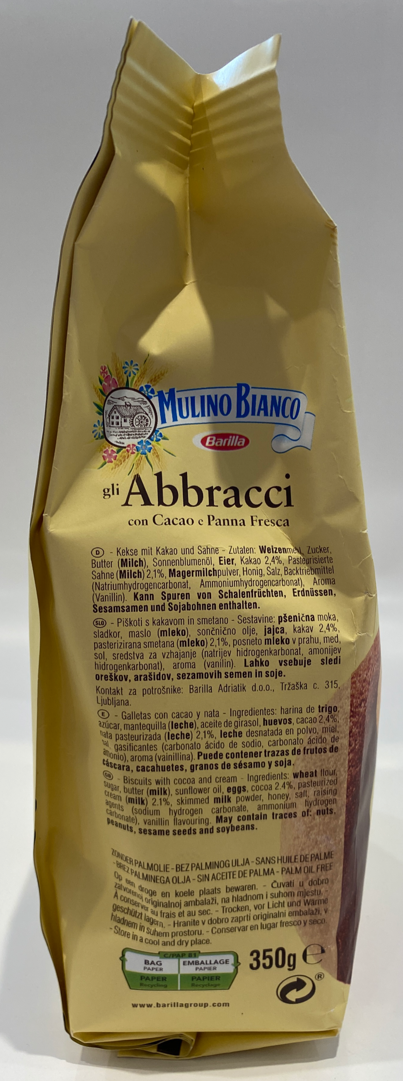 Mulino Bianco - Abbracci Cacao & Panna - 12.35 oz