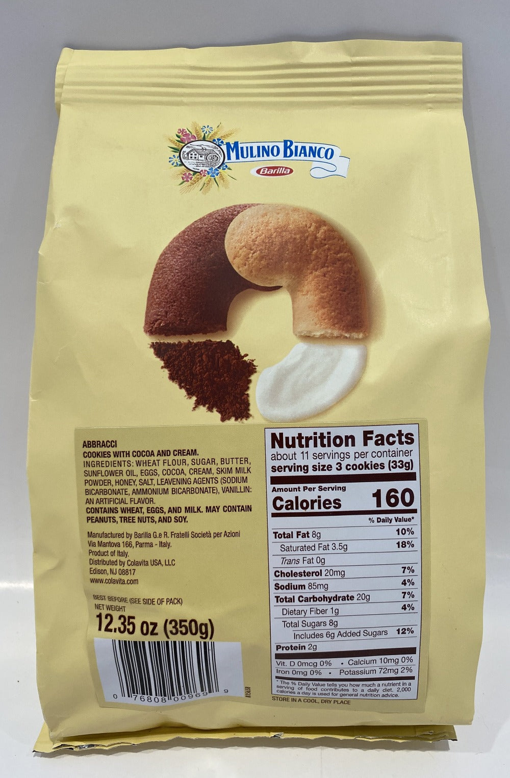 Mulino Bianco - Abbracci Cacao & Panna - 12.35 oz